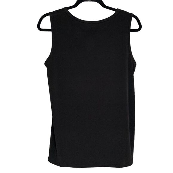 Always Indigo Women’s Black Contemporary Keyhole Neck Tank Top Size Medium - Picture 4 of 8